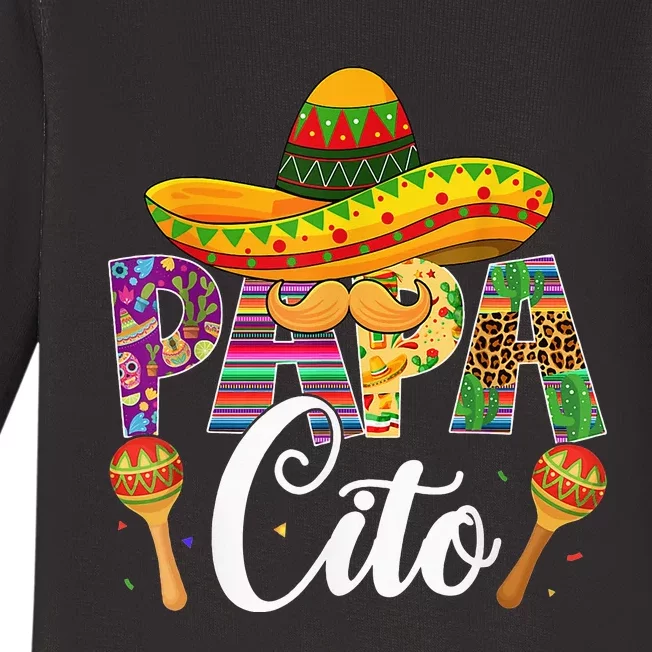 Funny Cinco De Mayo Papacito Festival Leopard Lover Classic Baby Long Sleeve Bodysuit