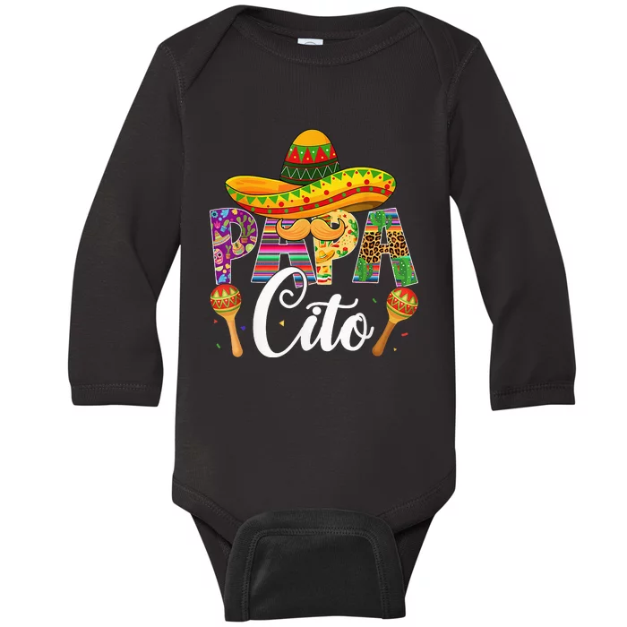 Funny Cinco De Mayo Papacito Festival Leopard Lover Classic Baby Long Sleeve Bodysuit