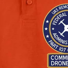 Faa Commercial Drone Pilot Gift Dry Zone Grid Performance Polo