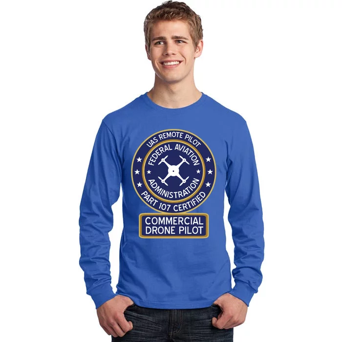 Faa Commercial Drone Pilot Gift Tall Long Sleeve T-Shirt