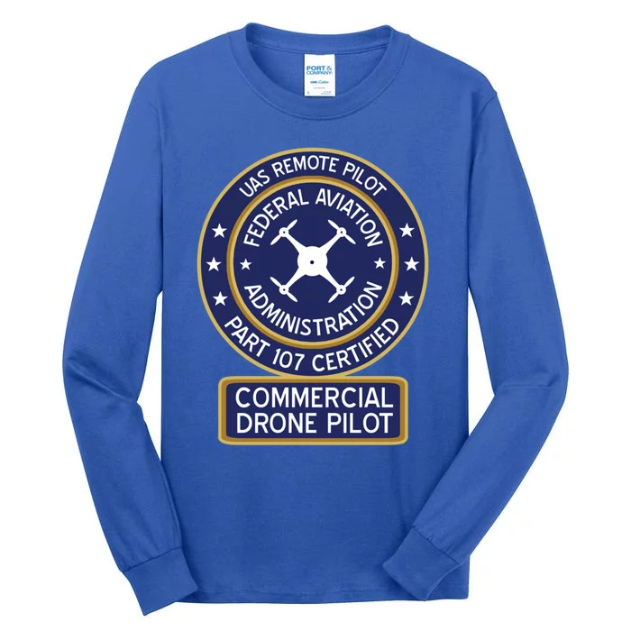 Faa Commercial Drone Pilot Gift Tall Long Sleeve T-Shirt