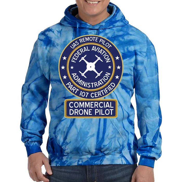 Faa Commercial Drone Pilot Gift Tie Dye Hoodie