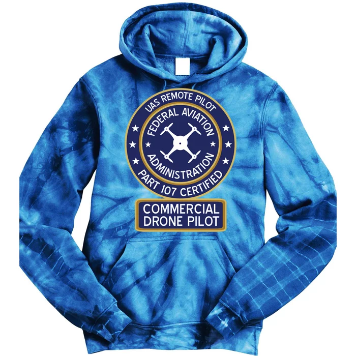 Faa Commercial Drone Pilot Gift Tie Dye Hoodie