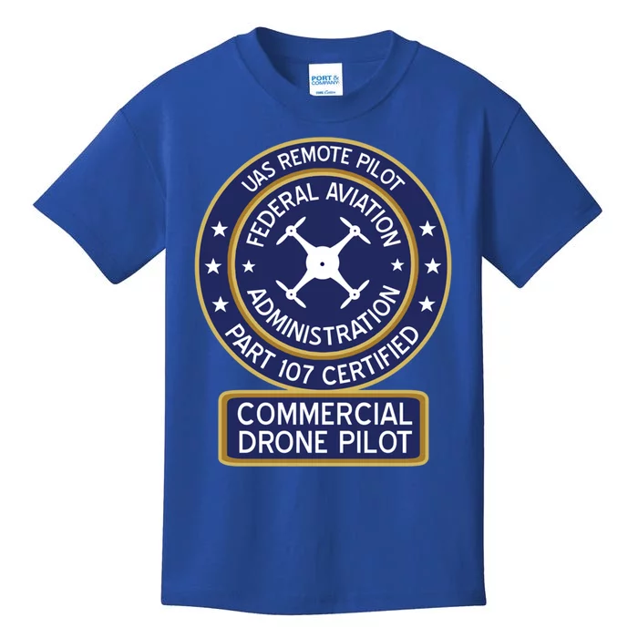 Faa Commercial Drone Pilot Gift Kids T-Shirt