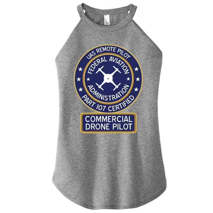 Faa Commercial Drone Pilot Gift Women’s Perfect Tri Rocker Tank