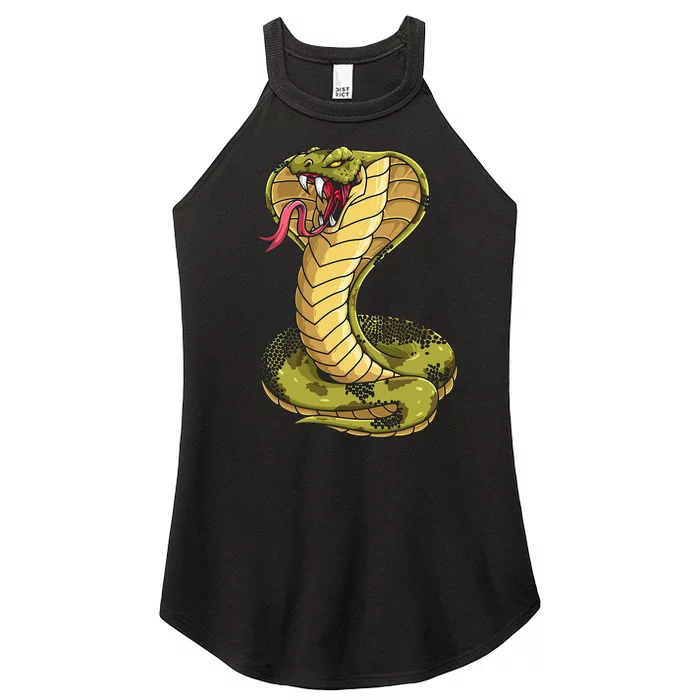 Funny Cobra Design For  King Snake Cobra Lover Women’s Perfect Tri Rocker Tank