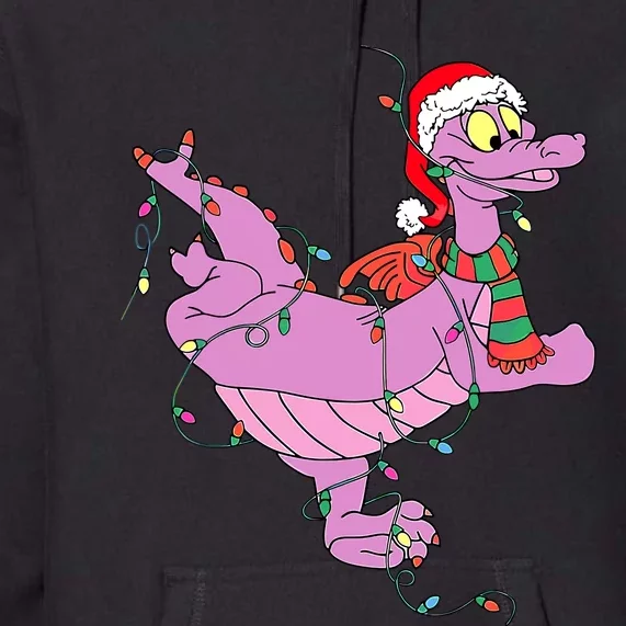 Funny Cute Dragon Figment Lights Christmas Premium Hoodie