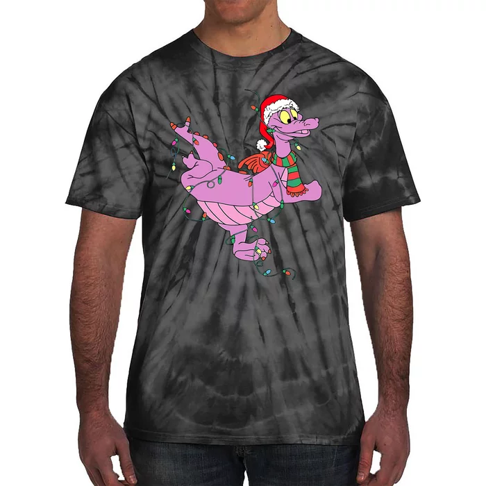 Funny Cute Dragon Figment Lights Christmas Tie-Dye T-Shirt