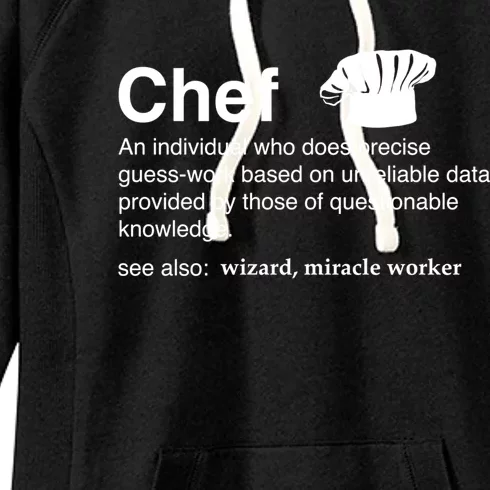 Funny Chef Definition Gift For Souschefs Gift Women's Fleece Hoodie