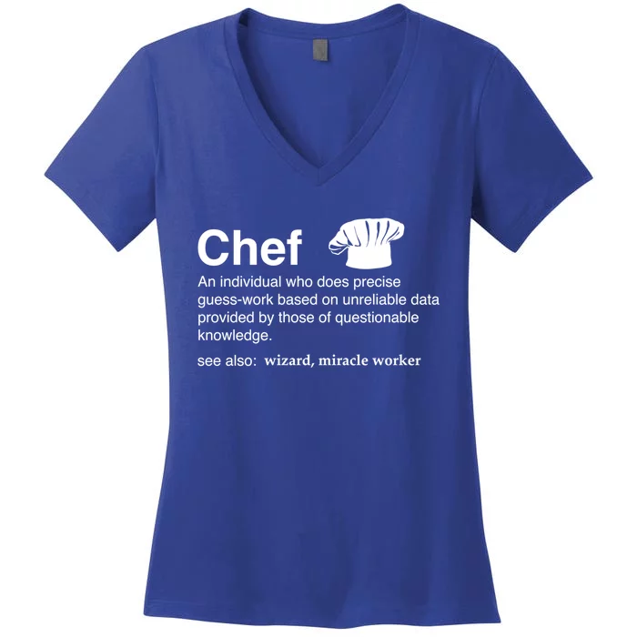 Funny Chef Definition Gift For Souschefs Gift Women's V-Neck T-Shirt