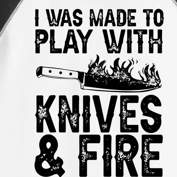 Funny Chef Design For Men Women Knives Play Cooking Lovers Toddler Fine Jersey T-Shirt