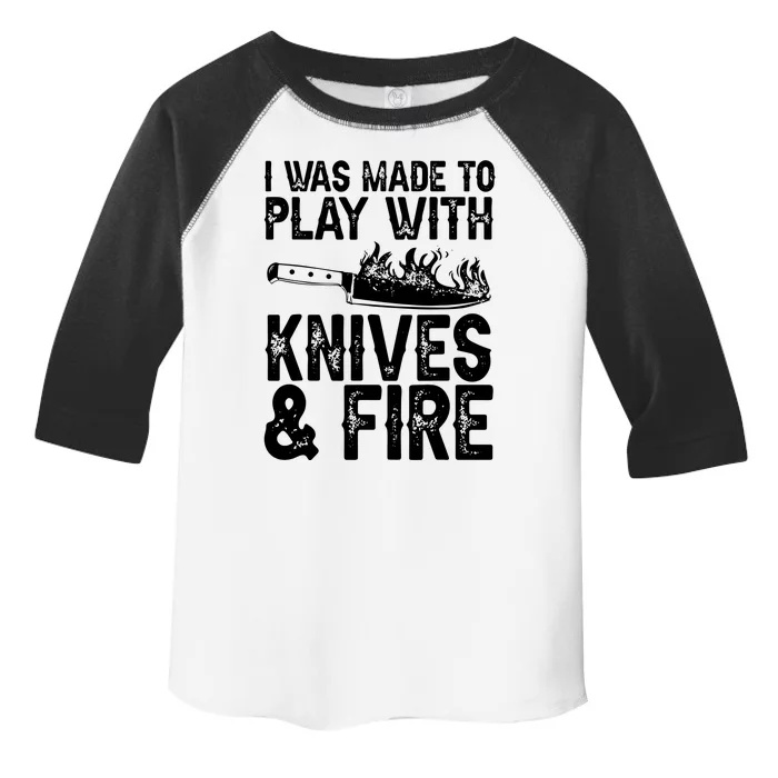 Funny Chef Design For Men Women Knives Play Cooking Lovers Toddler Fine Jersey T-Shirt