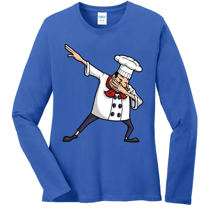 Funny Chef Design Cook Hiphop Dabbing Dance Gift Ladies Long Sleeve Shirt