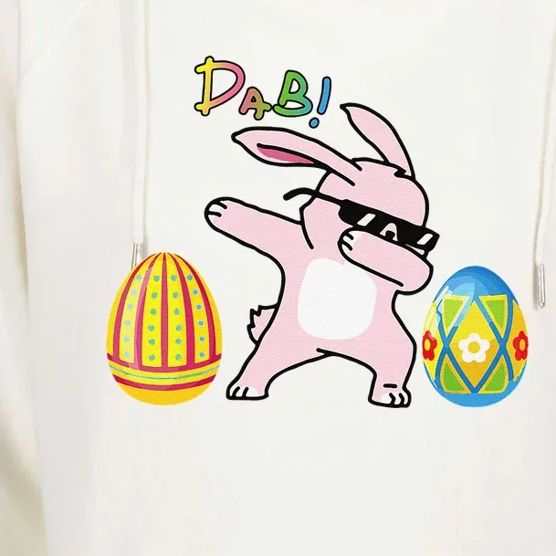 Funny Cool Dabbing Bunny Eggs For Easter Day Womens Funnel Neck Pullover Hood