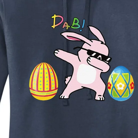 Funny Cool Dabbing Bunny Eggs For Easter Day Women's Pullover Hoodie