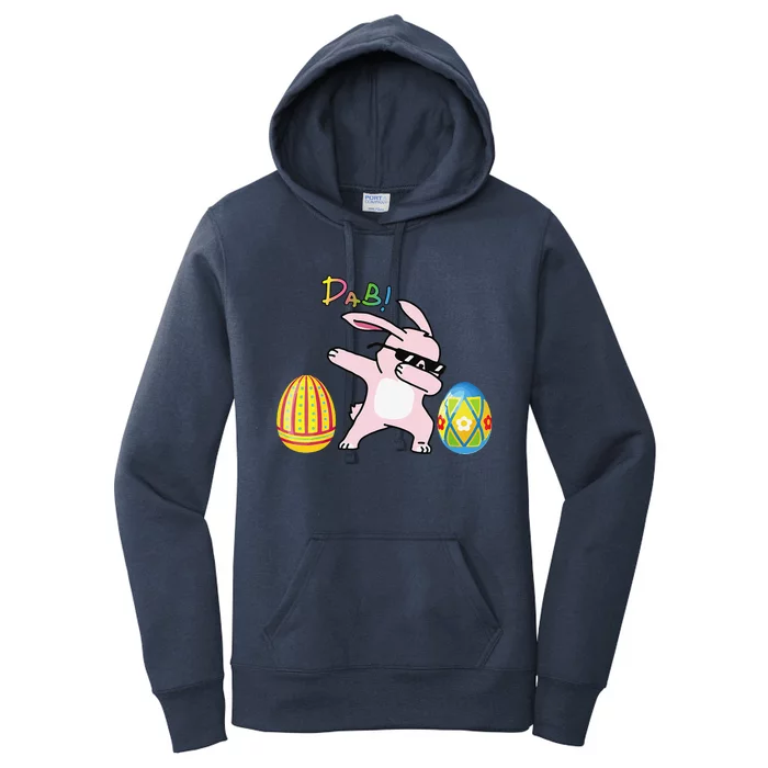 Funny Cool Dabbing Bunny Eggs For Easter Day Women's Pullover Hoodie