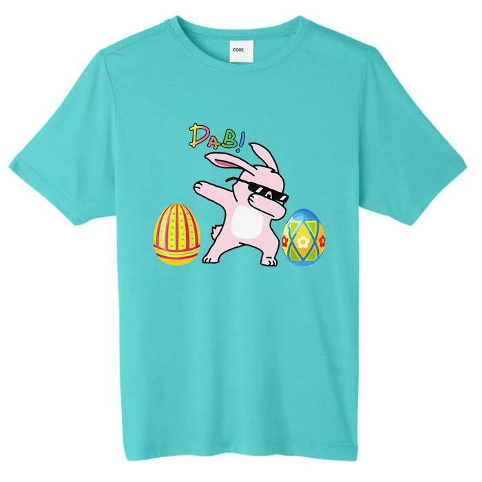 Funny Cool Dabbing Bunny Eggs For Easter Day ChromaSoft Performance T-Shirt