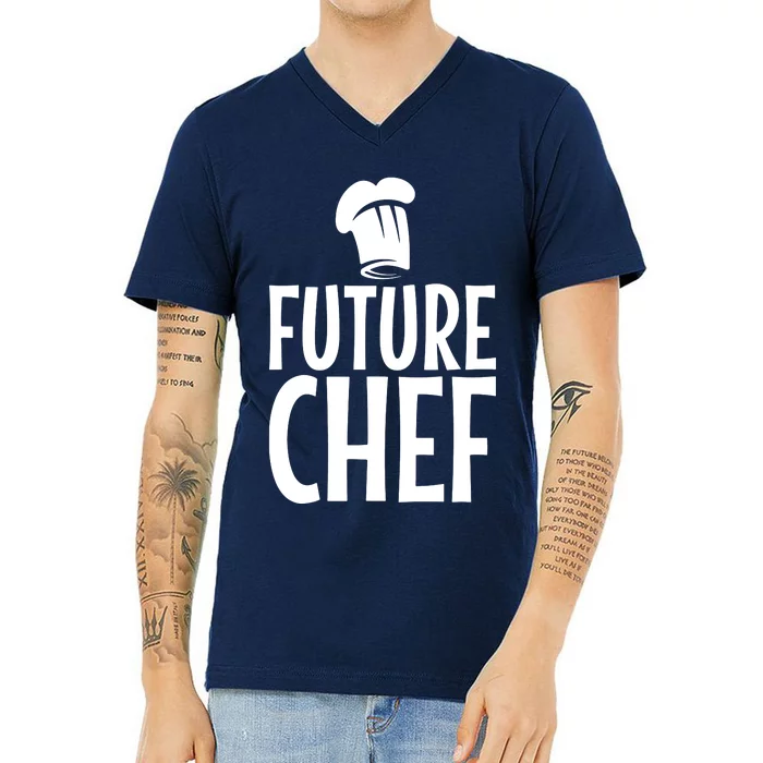 Funny Chef Design For Men Women Culinary Cooking Chef Cook V-Neck T-Shirt