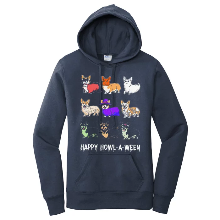 Funny Corgi Dog Halloween Happy Howloween Women's Pullover Hoodie