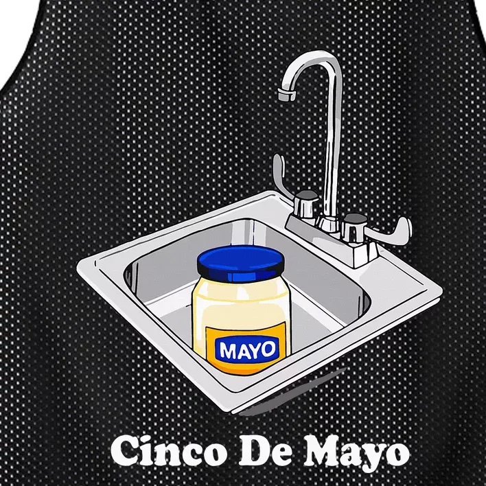 Funny Cinco De Mayo Sinko Mexican Sink Mayonnaise Mesh Reversible Basketball Jersey Tank