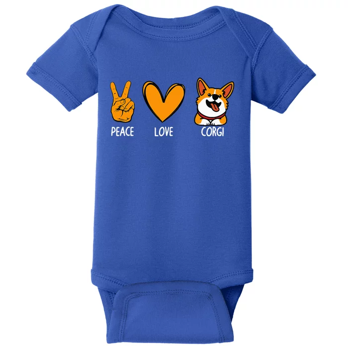 Funny Corgi Design For Puppy Corgi Dog Lover Baby Bodysuit