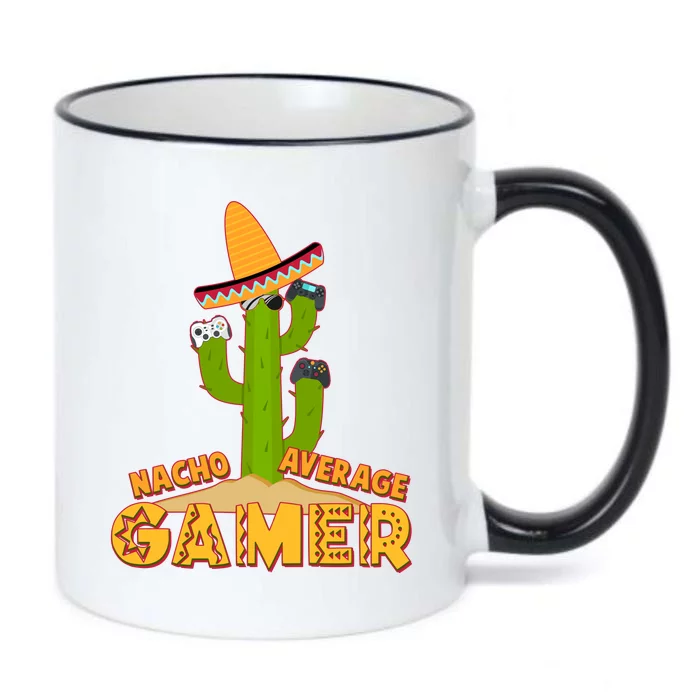 Funny Cinco De Mayo Nacho Average Gamer Cactus Gamer Black Color Changing Mug