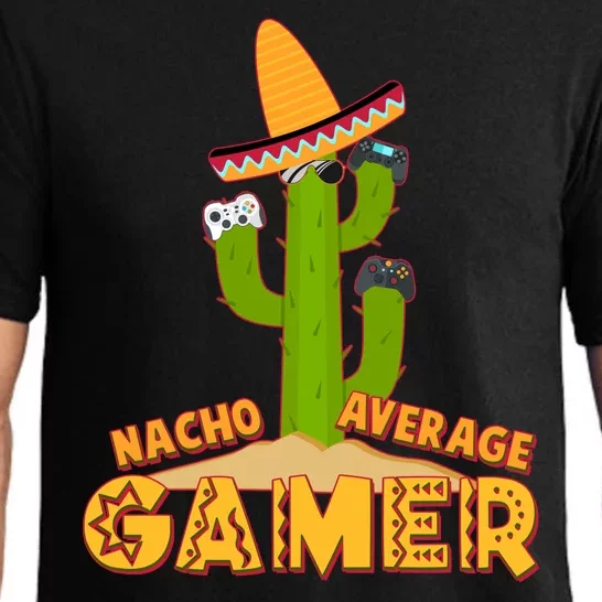 Funny Cinco De Mayo Nacho Average Gamer Cactus Gamer Pajama Set