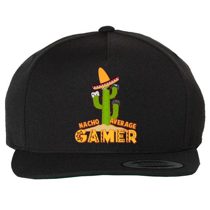 Funny Cinco De Mayo Nacho Average Gamer Cactus Gamer Wool Snapback Cap