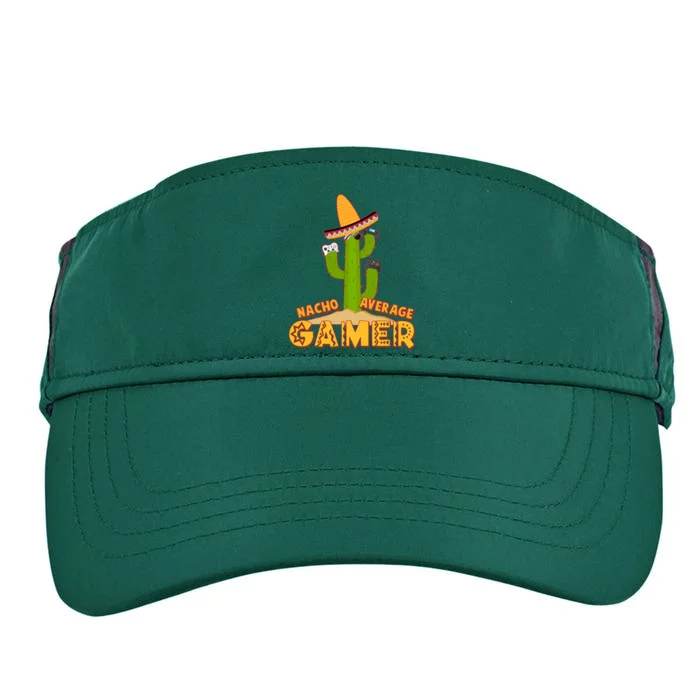 Funny Cinco De Mayo Nacho Average Gamer Cactus Gamer Adult Drive Performance Visor