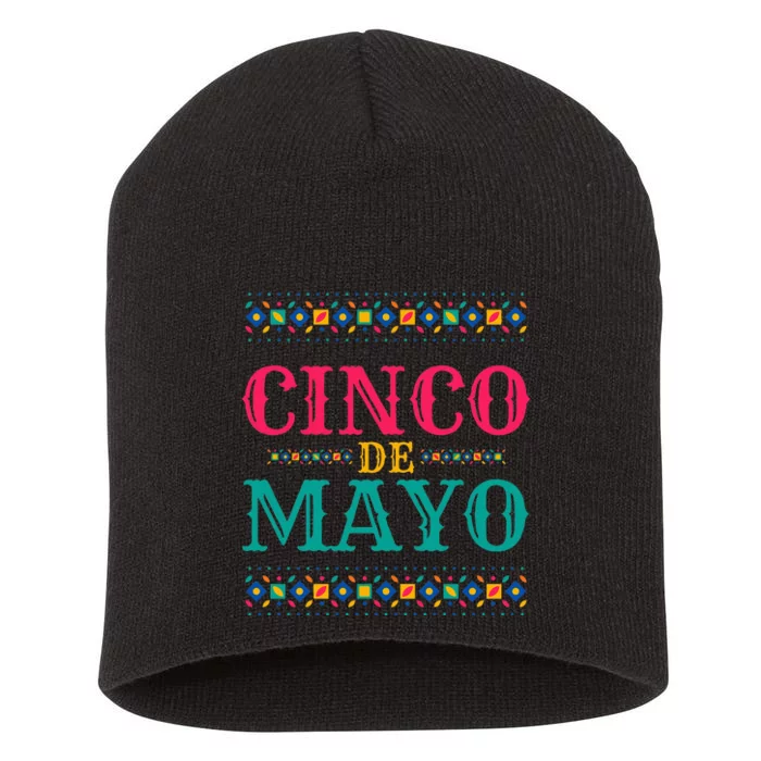 Funny Cinco De Mayo For Mexican Party Short Acrylic Beanie