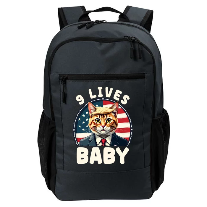 Funny Cat Donald Trump 9 Lives Baby Daily Commute Backpack