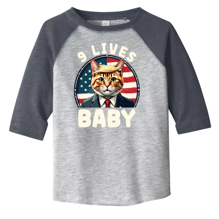 Funny Cat Donald Trump 9 Lives Baby Toddler Fine Jersey T-Shirt