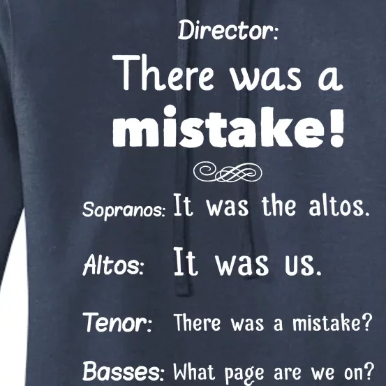 Funny Choir Director Soprano Alto Tenor Bass Women's Pullover Hoodie