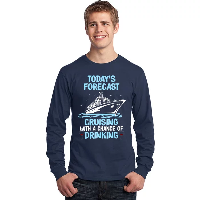 Funny Cruise Design For Cruising Boat Trip Lovers Tall Long Sleeve T-Shirt