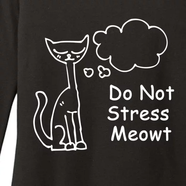 Funny Cagift Do Not Stress Meowt Cute Gift Cat Meme Great Gift Womens CVC Long Sleeve Shirt