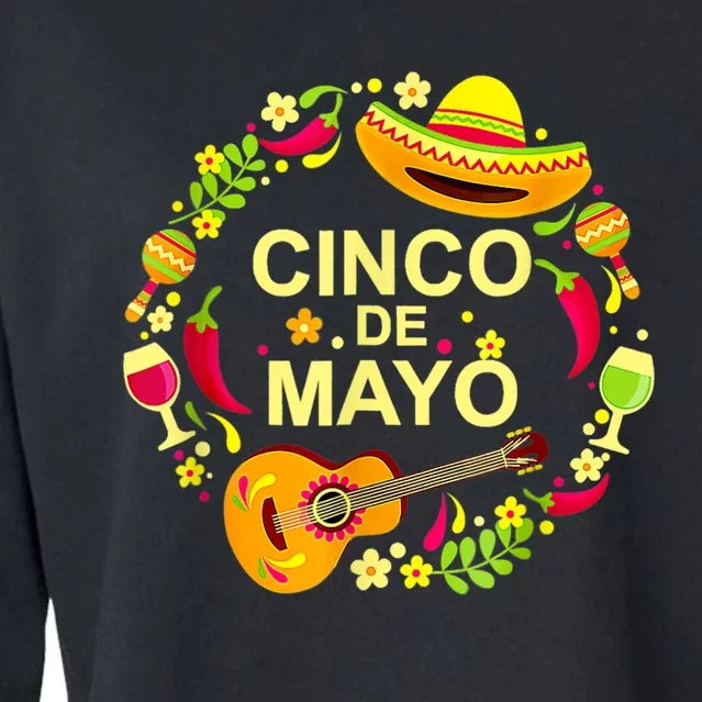 Funny Cinco De Mayo Fiesta Surprise Camisa 5 De Mayo Viva Cropped Pullover Crew