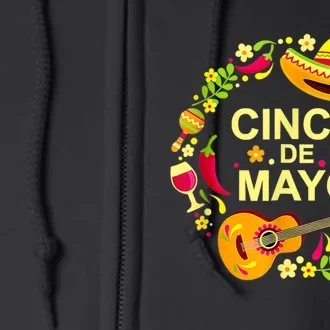 Funny Cinco De Mayo Fiesta Surprise Camisa 5 De Mayo Viva Full Zip Hoodie