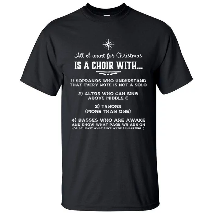 Funny Choir Director Design The Perfect Christmas! Tall T-Shirt