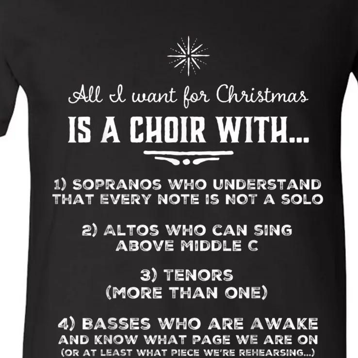 Funny Choir Director Design The Perfect Christmas! V-Neck T-Shirt