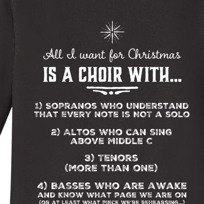 Funny Choir Director Design The Perfect Christmas! Baby Long Sleeve Bodysuit