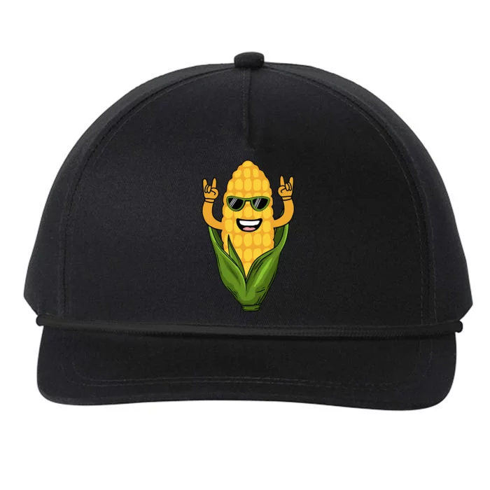 Funny Corn Design For Sweet Corn On The Cob Lovers Snapback Five-Panel Rope Hat