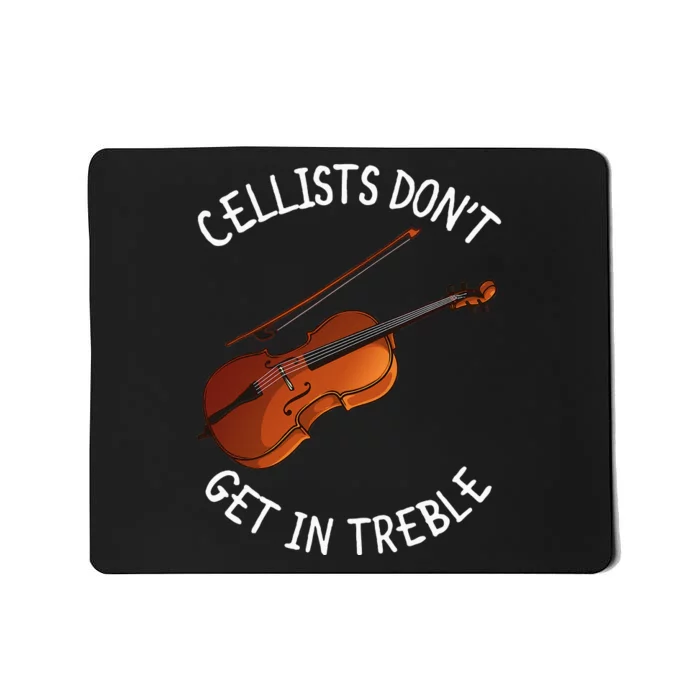 Funny Cello Design For Men Women Music Lover Musician Humor Mousepad