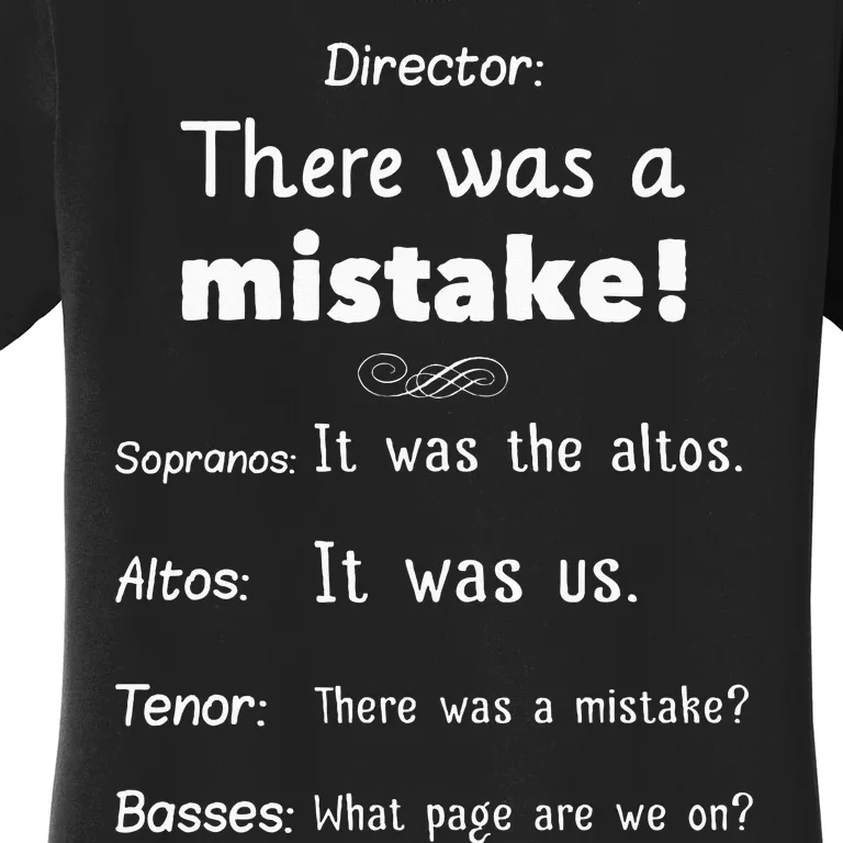 Funny Choir Director Soprano Alto Tenor Bass Women's T-Shirt