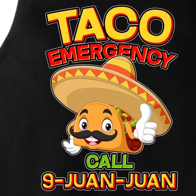 Funny Cinco De Mayo Taco Emergency Call 9 Juan Juan Ladies Tri-Blend Wicking Tank