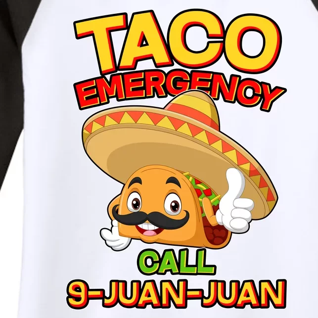 Funny Cinco De Mayo Taco Emergency Call 9 Juan Juan Women's Tri-Blend 3/4-Sleeve Raglan Shirt