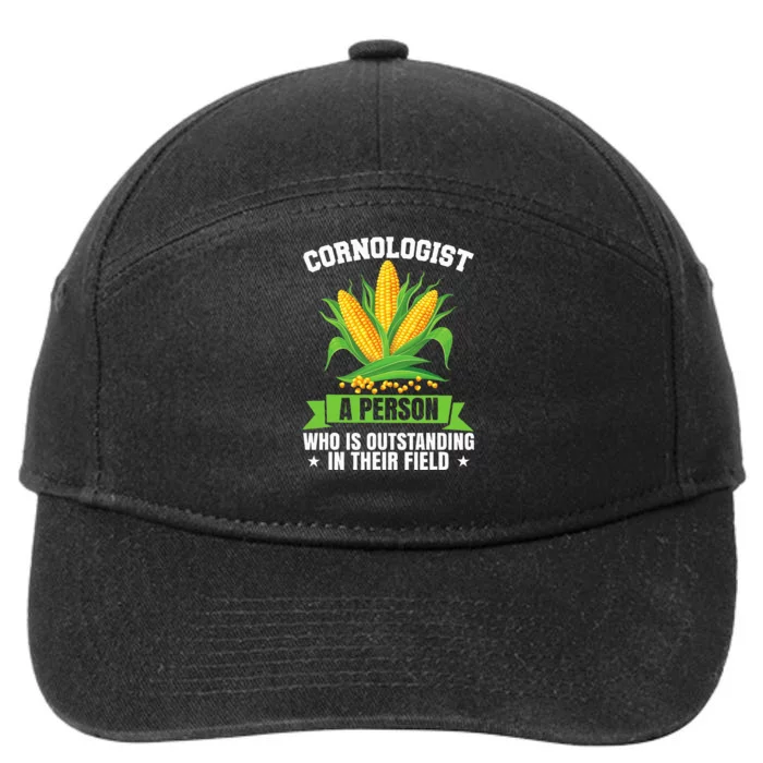 Funny Cornologist Definition Corn Farmer 7-Panel Snapback Hat