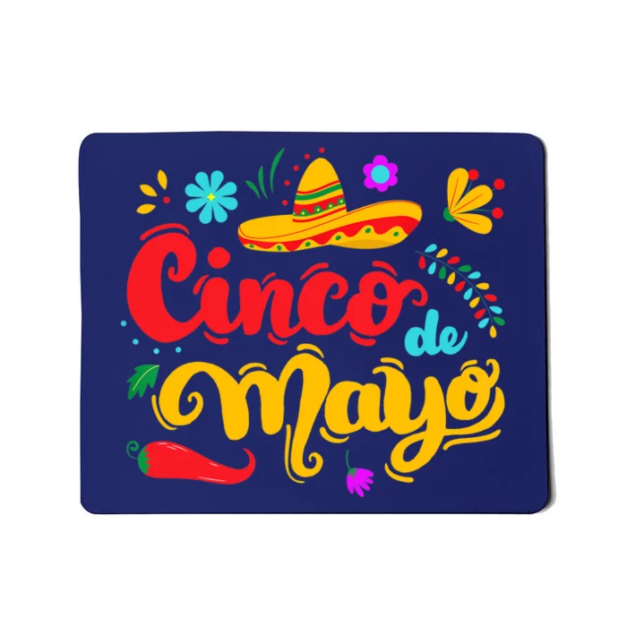 Funny Cinco De Mayo Mexican Fiesta Party 5 De Mayo Sombrero Mousepad