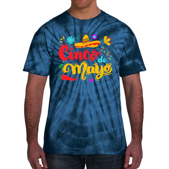 Funny Cinco De Mayo Mexican Fiesta Party 5 De Mayo Sombrero Tie-Dye T-Shirt