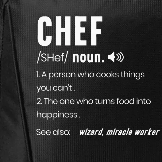 Funny Chef Description Culinary Cooking Baking Whisk Take City Backpack