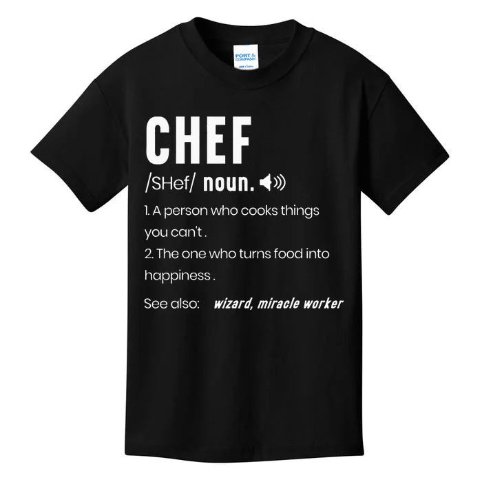 Funny Chef Description Culinary Cooking Baking Whisk Take Kids T-Shirt